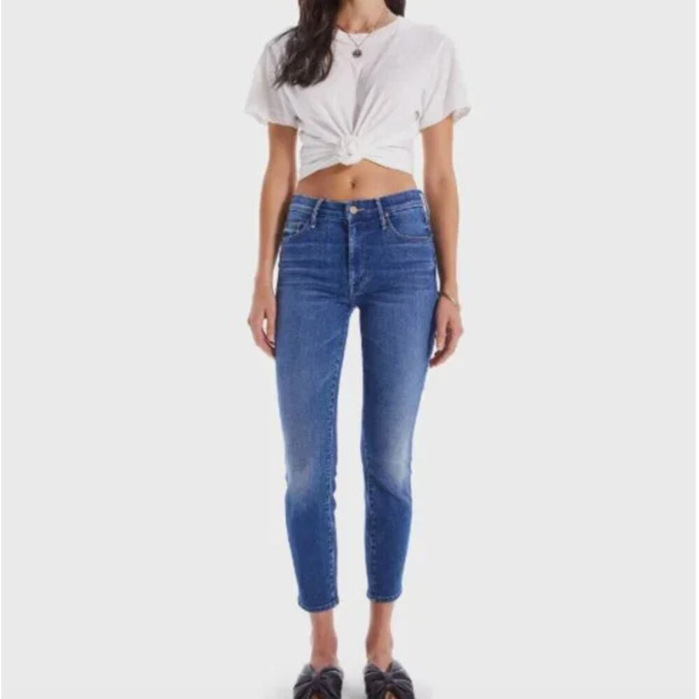 Mother The Looker Crop Jeans In Wishful Thinking Jeans 26